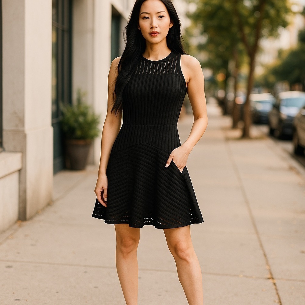 Sass & Bide Black Sheer Sleeveless Dress Size 4